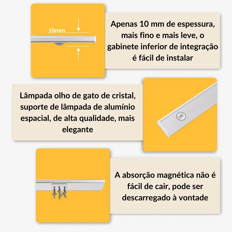 Led Magnética Com Sensor De Movimento | Quicker - Loja Quicker